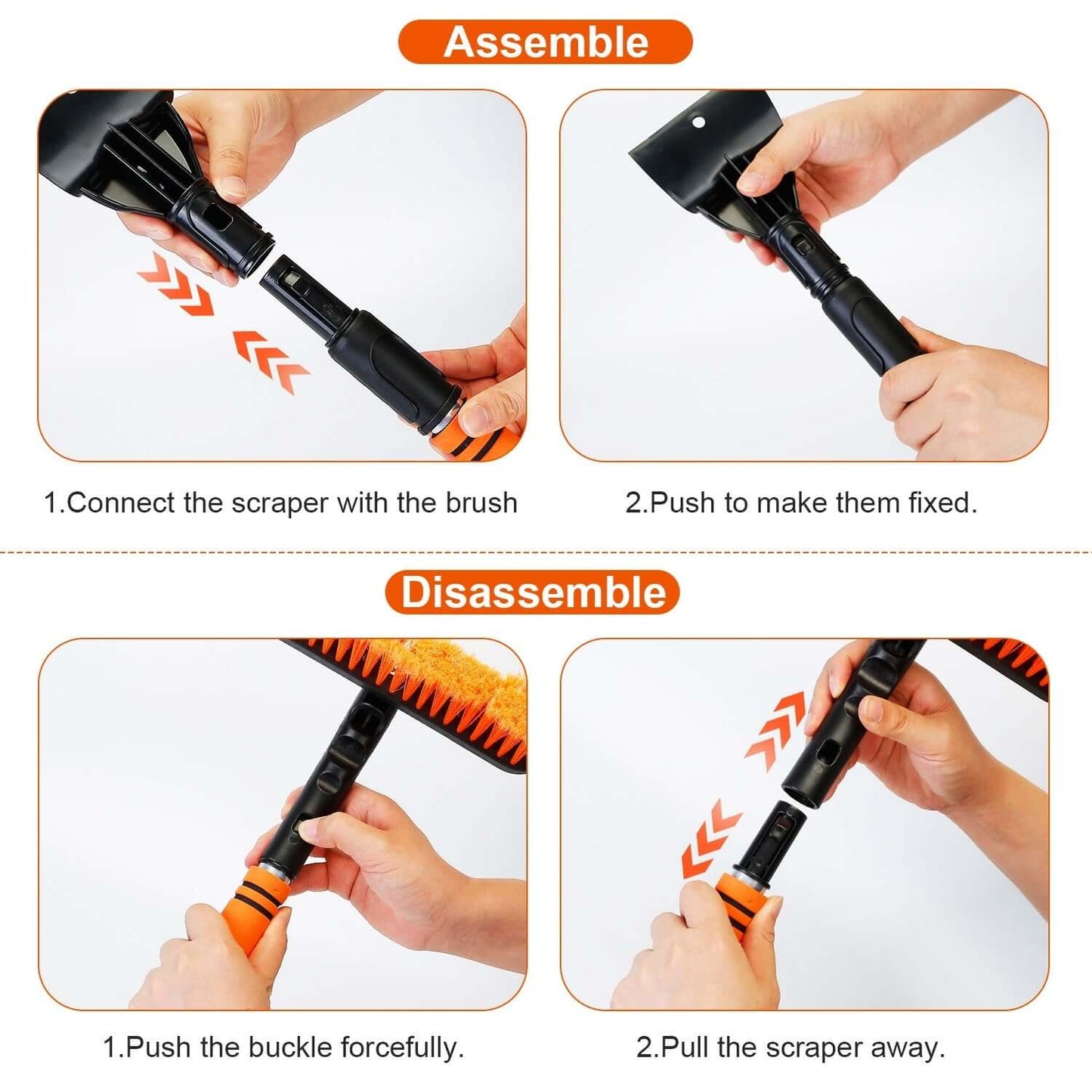 3-in-1 Windshield Ice Scraper & Snow Shovel - Lawnbeast