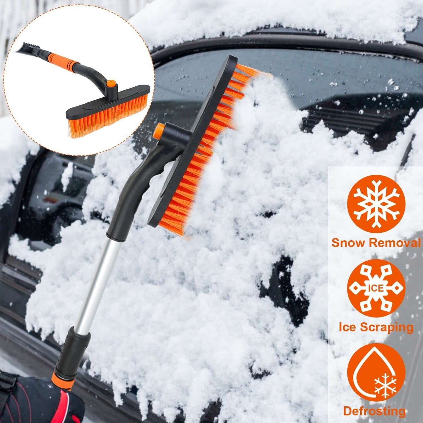 3-in-1 Windshield Ice Scraper & Snow Shovel - Lawnbeast