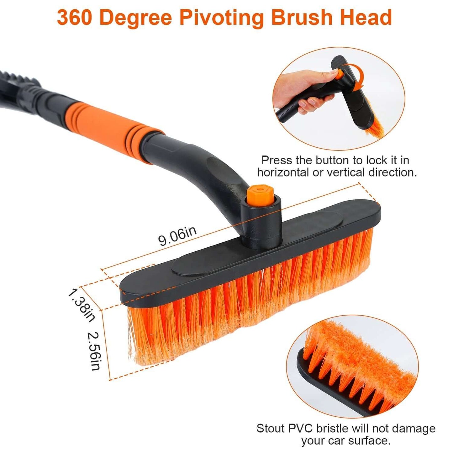3-in-1 Windshield Ice Scraper & Snow Shovel - Lawnbeast