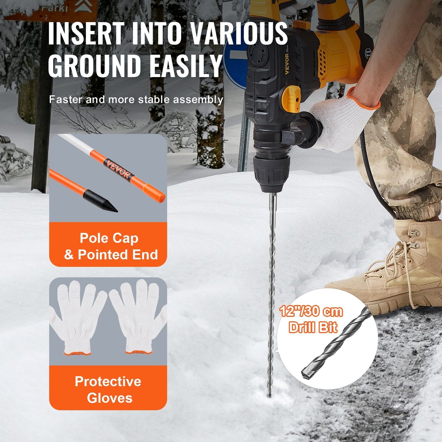 VEVOR Driveway Markers with Reflective Tape - Lawnbeast