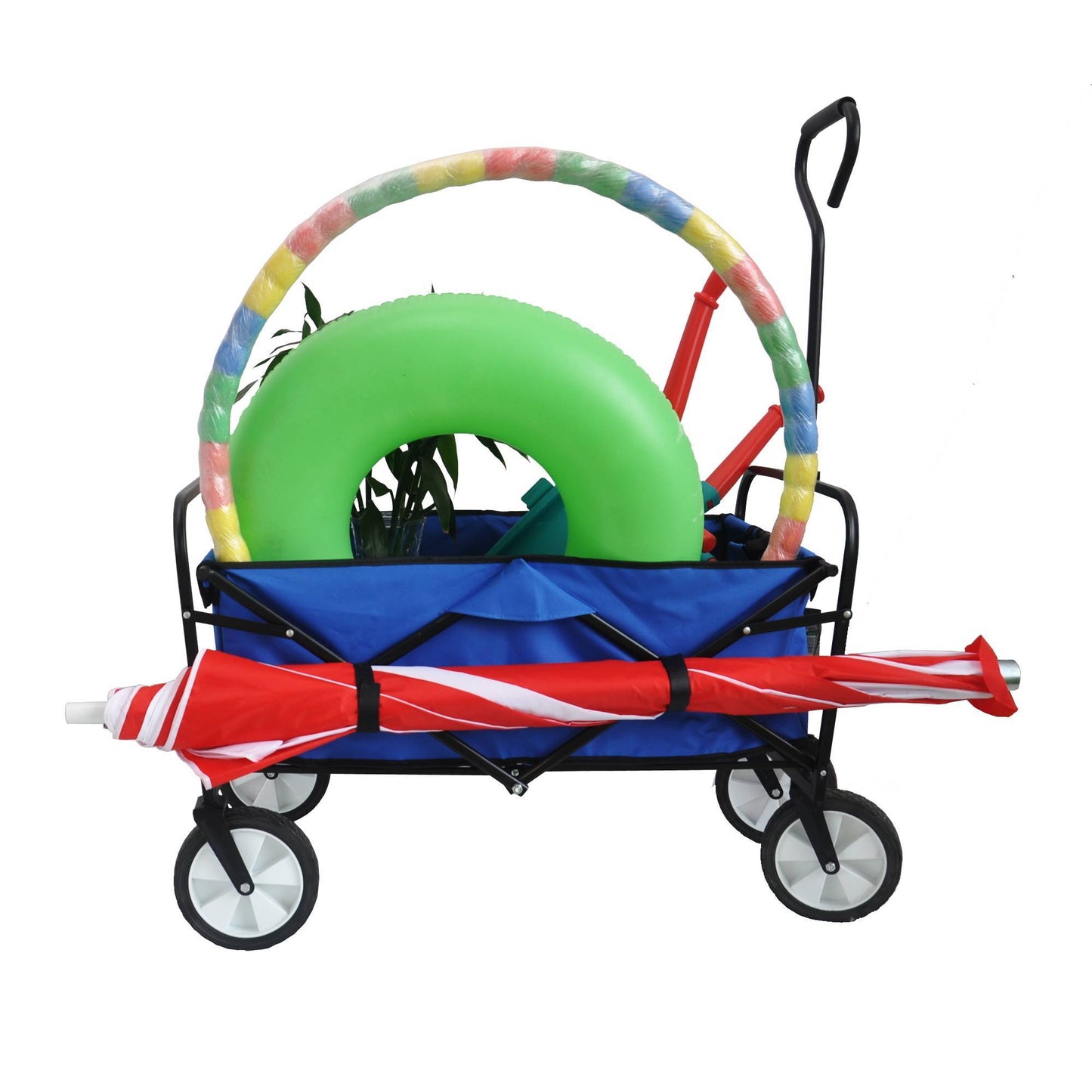 Folding Wagon Garden Shopping Cart - Lawnbeast