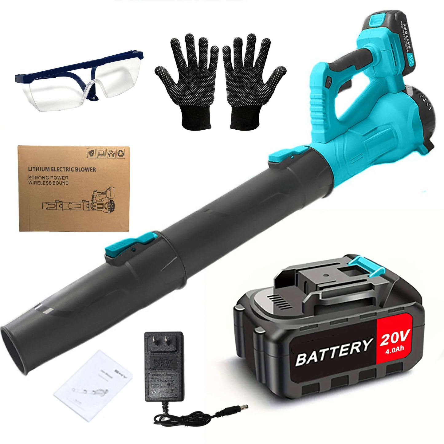 Cordless Leaf Blower 20V with Battery & Charger - Lawnbeast