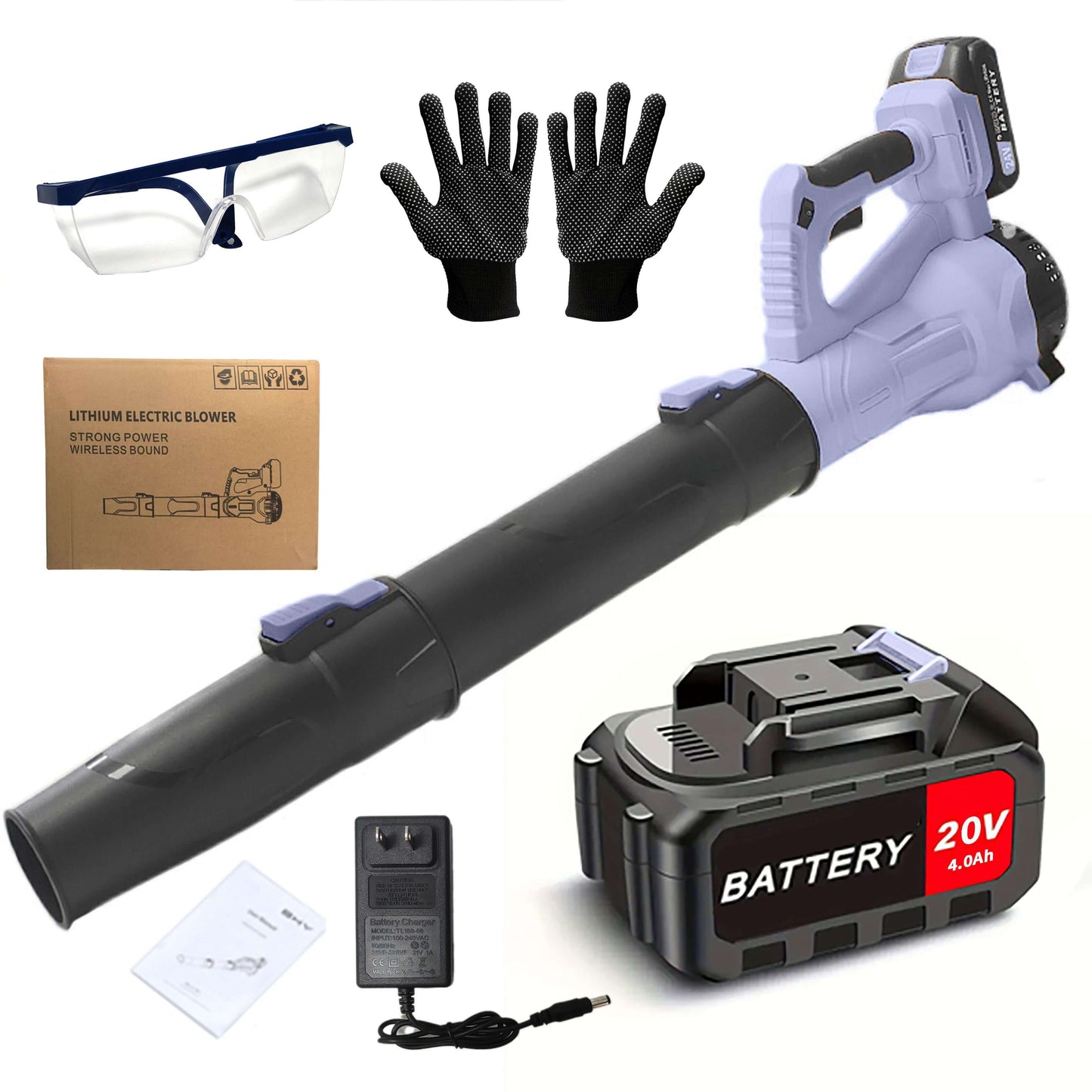 Cordless Leaf Blower 20V with Battery & Charger - Lawnbeast