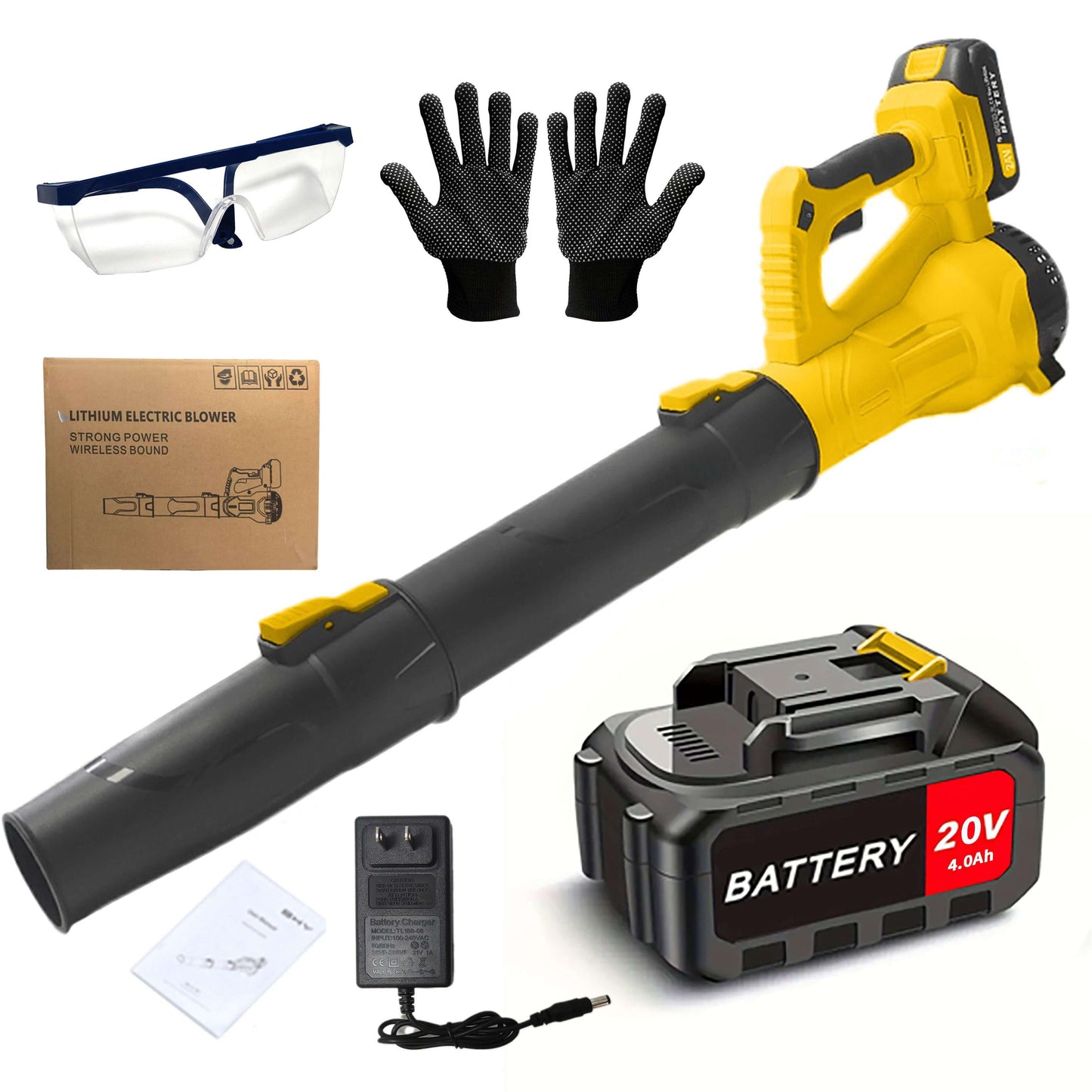 Cordless Leaf Blower 20V with Battery & Charger - Lawnbeast