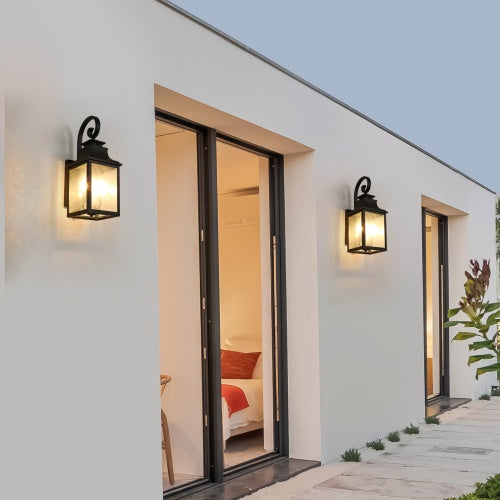 Large Outdoor Glass Wall Light 2-Pack - Lawnbeast