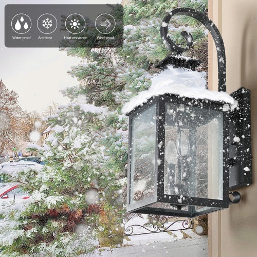 Large Outdoor Glass Wall Light 2-Pack - Lawnbeast