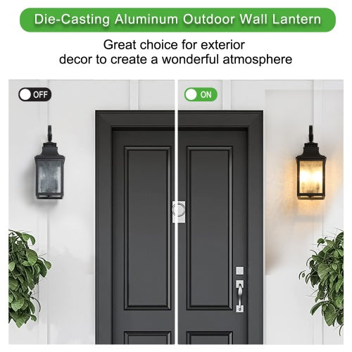 Large Outdoor Glass Wall Light 2-Pack - Lawnbeast