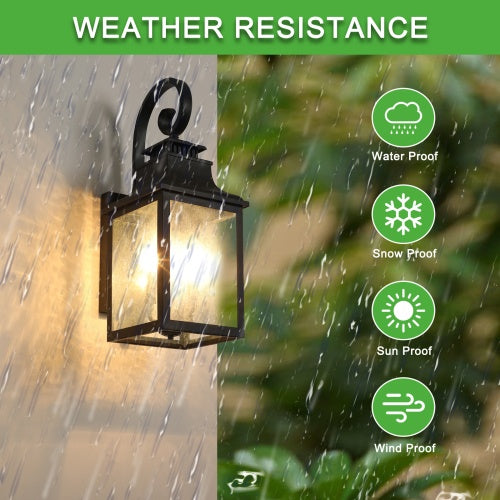 Large Outdoor Glass Wall Light 2-Pack - Lawnbeast