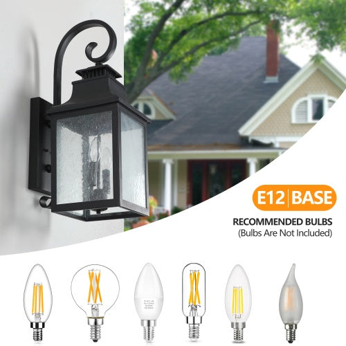 Large Outdoor Glass Wall Light 2-Pack - Lawnbeast