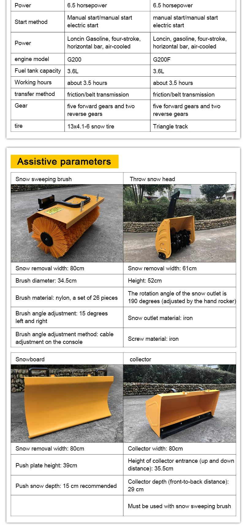 Snow Removal Machine Cleaner Road Sweeper Snowblower Cleaner Snow Removal Equipment Snow Plow Sweeper