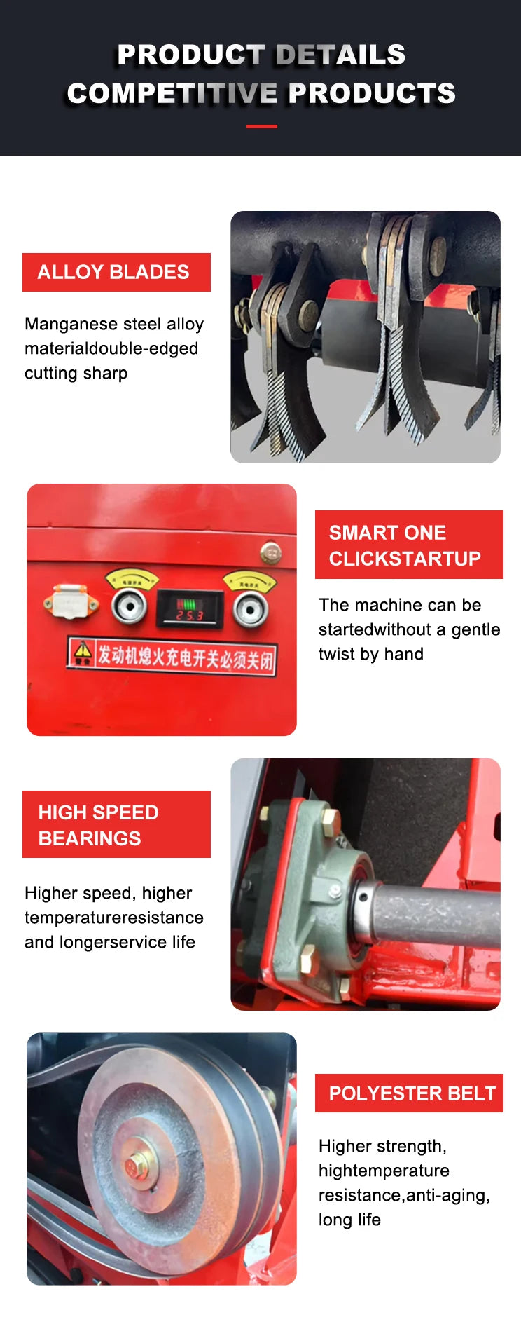 Lawn Mower Gasoline Farm Crawler Wheel Self Propelled Robot Grass Cutter Lawn Mower