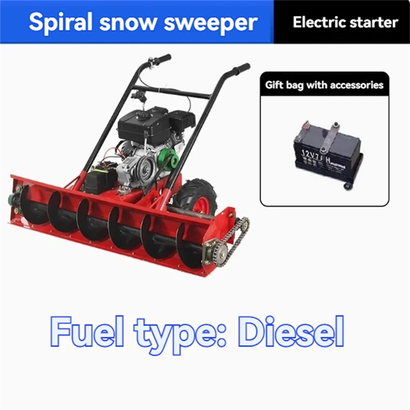 Household Multi-functional Snow Thrower Gasoline&Diesel Oil Snow Clearing Car Hand Push Snow Removal Machine