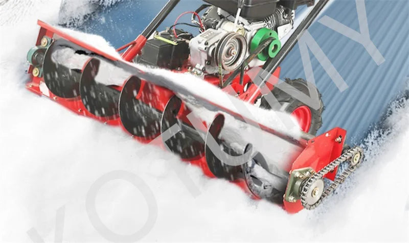 Household Multi-functional Snow Thrower Gasoline&Diesel Oil Snow Clearing Car Hand Push Snow Removal Machine