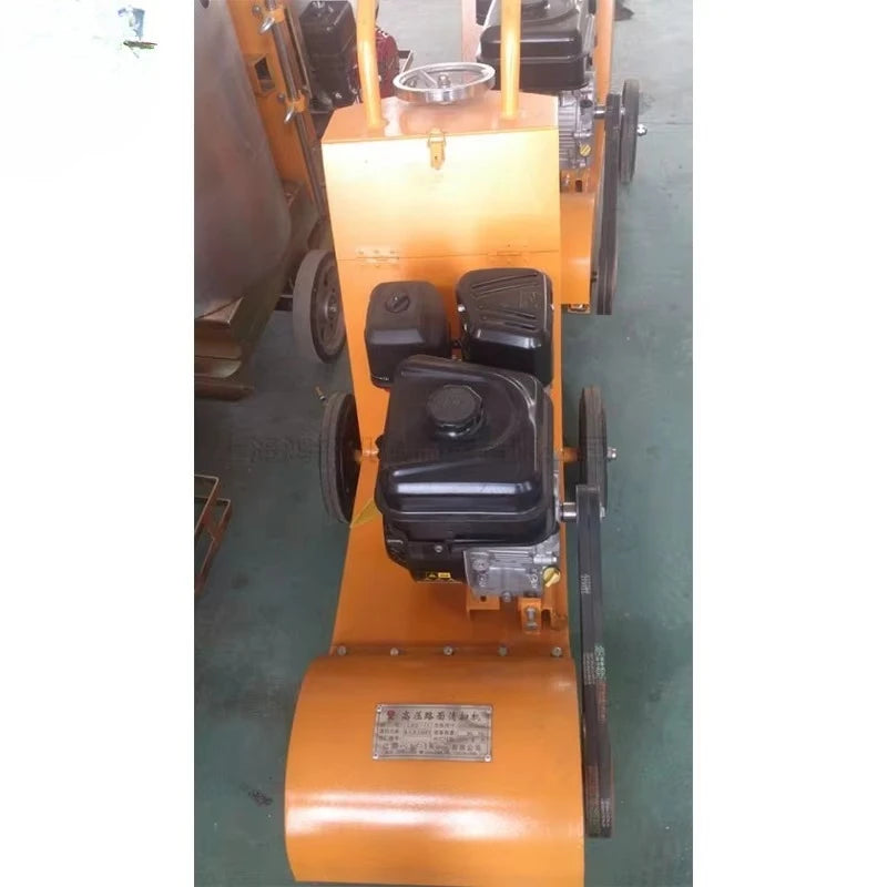 Small hand push wire brush rotary grinding road sweeper cement floating slurry/mud/floating soil varnish machine