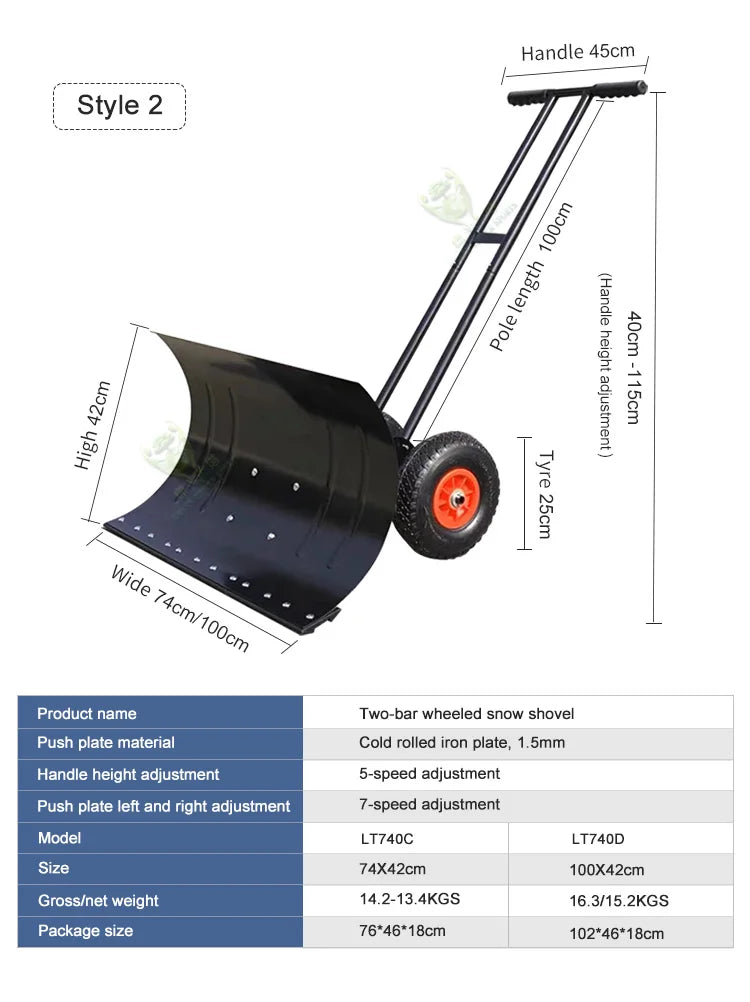 Hand Push To Remove Snow Shovel For Winter High Quality On Sale Portable Snow Removal Tool Sweeper