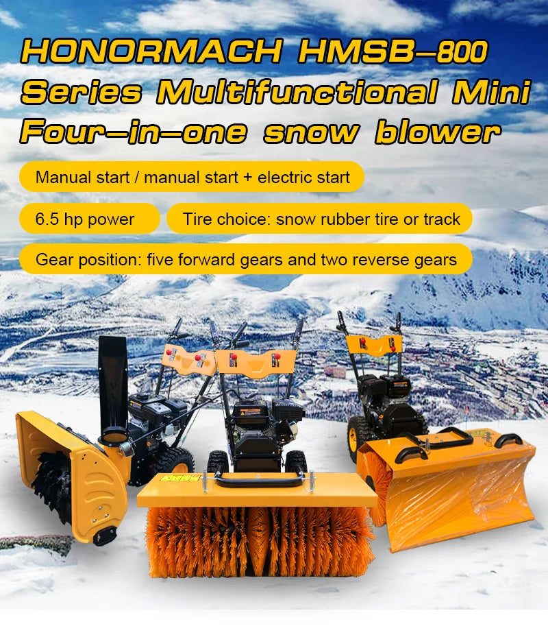 Snow Removal Machine Cleaner Road Sweeper Snowblower Cleaner Snow Removal Equipment Snow Plow Sweeper