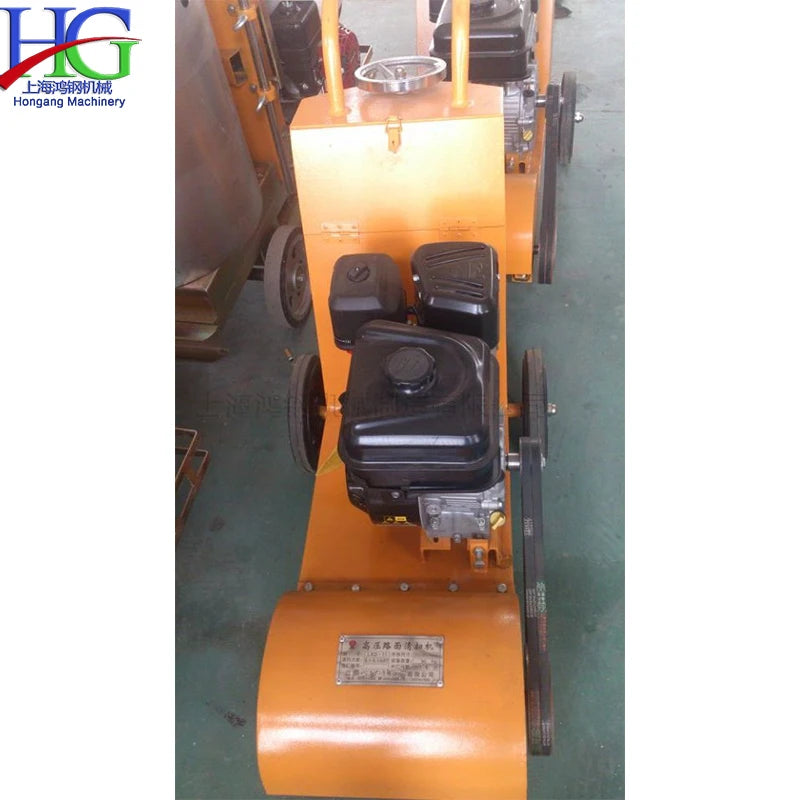 Small hand push wire brush rotary grinding road sweeper cement floating slurry/mud/floating soil varnish machine