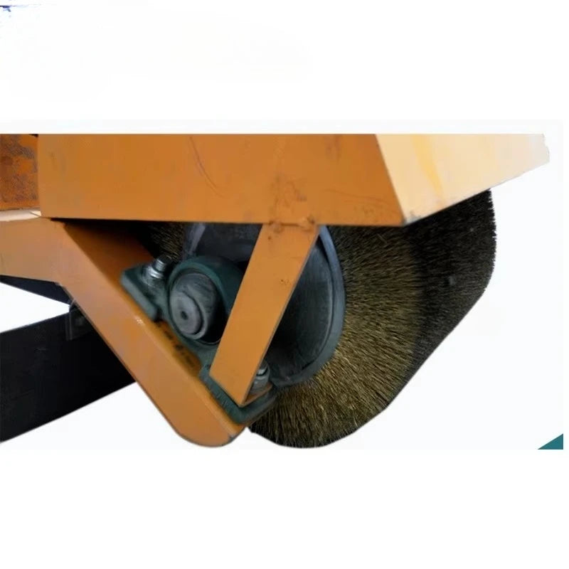 Small hand push wire brush rotary grinding road sweeper cement floating slurry/mud/floating soil varnish machine