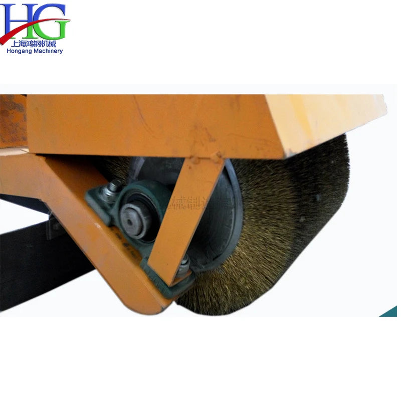 Small hand push wire brush rotary grinding road sweeper cement floating slurry/mud/floating soil varnish machine