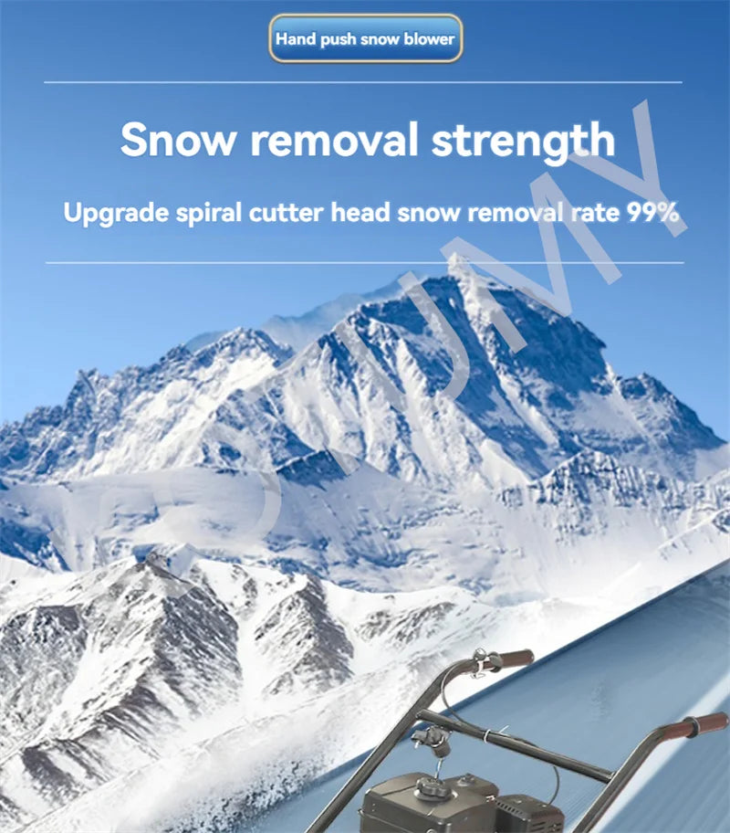 Household Multi-functional Snow Thrower Gasoline&Diesel Oil Snow Clearing Car Hand Push Snow Removal Machine