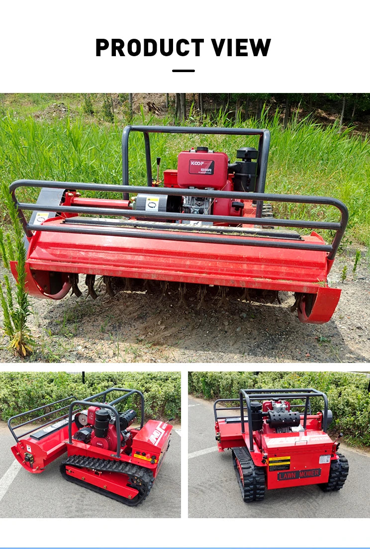 Lawn Mower Gasoline Farm Crawler Wheel Self Propelled Robot Grass Cutter Lawn Mower