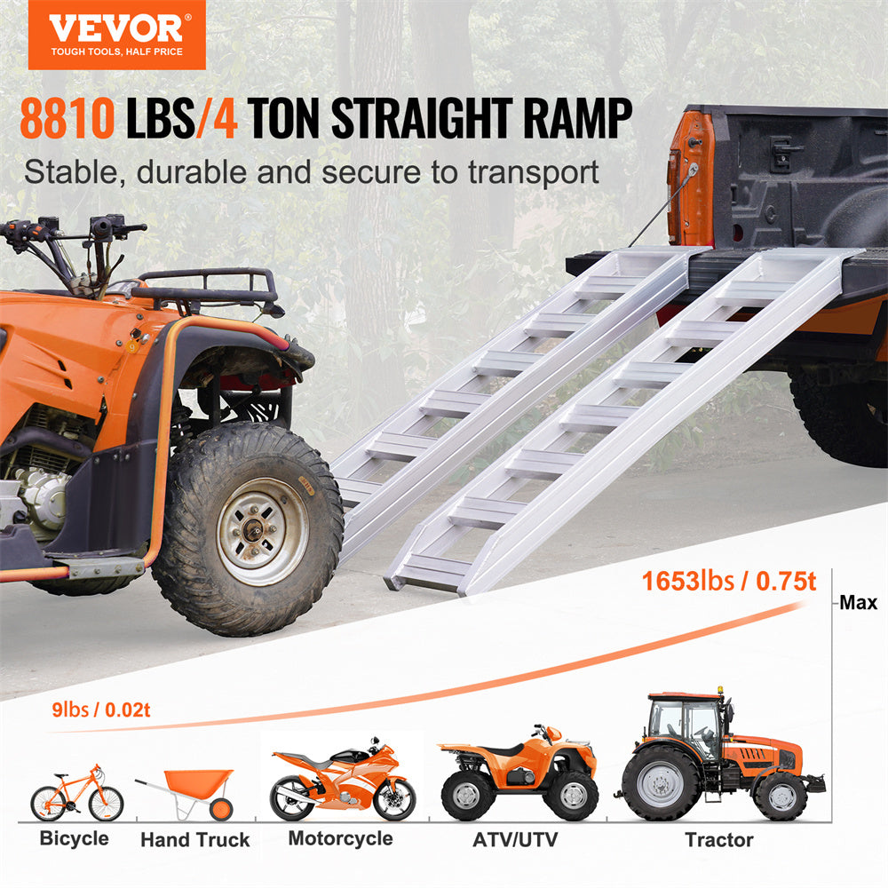 VEVOR Aluminum Ramps, 8810 Lbs (for lawn mower/tractor use) - Lawnbeast