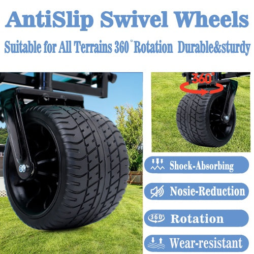 440lbs Collapsible Foldable Wagon Cart - Lawnbeast