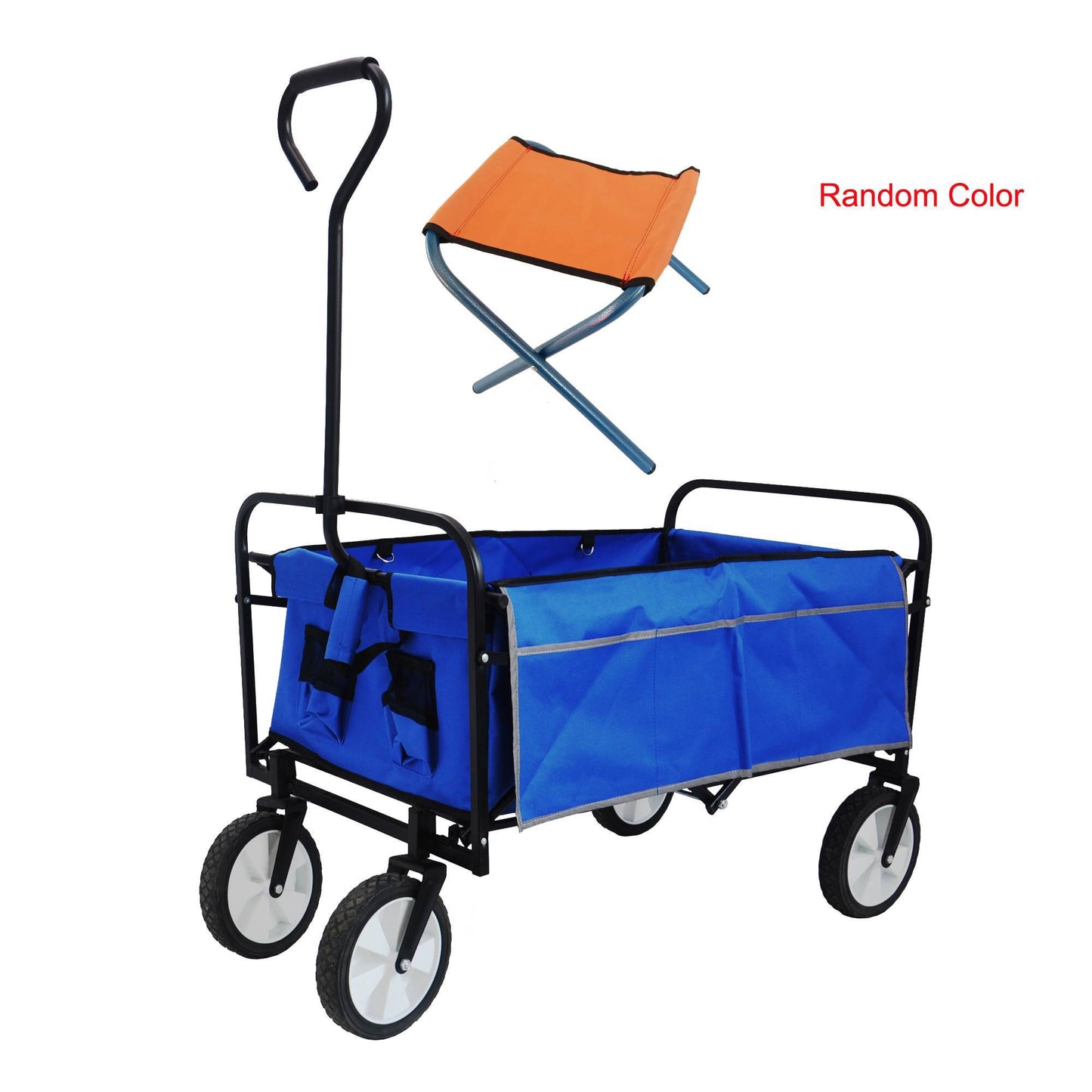 Folding Wagon Garden Shopping Cart - Lawnbeast