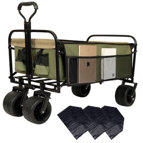 440lbs Collapsible Foldable Wagon Cart - Lawnbeast