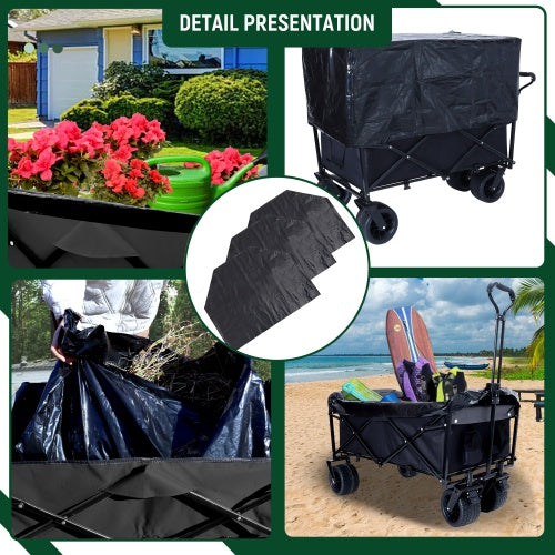 440lbs Collapsible Foldable Wagon Cart - Lawnbeast
