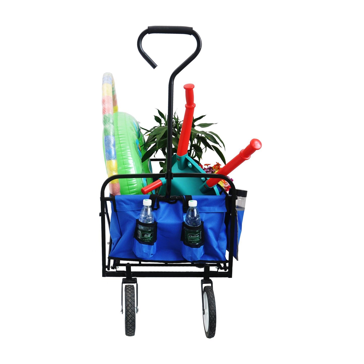 Folding Wagon Garden Shopping Cart - Lawnbeast
