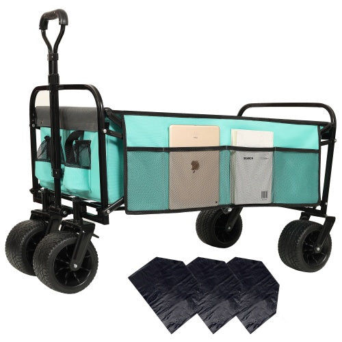 440lbs Collapsible Foldable Wagon Cart - Lawnbeast