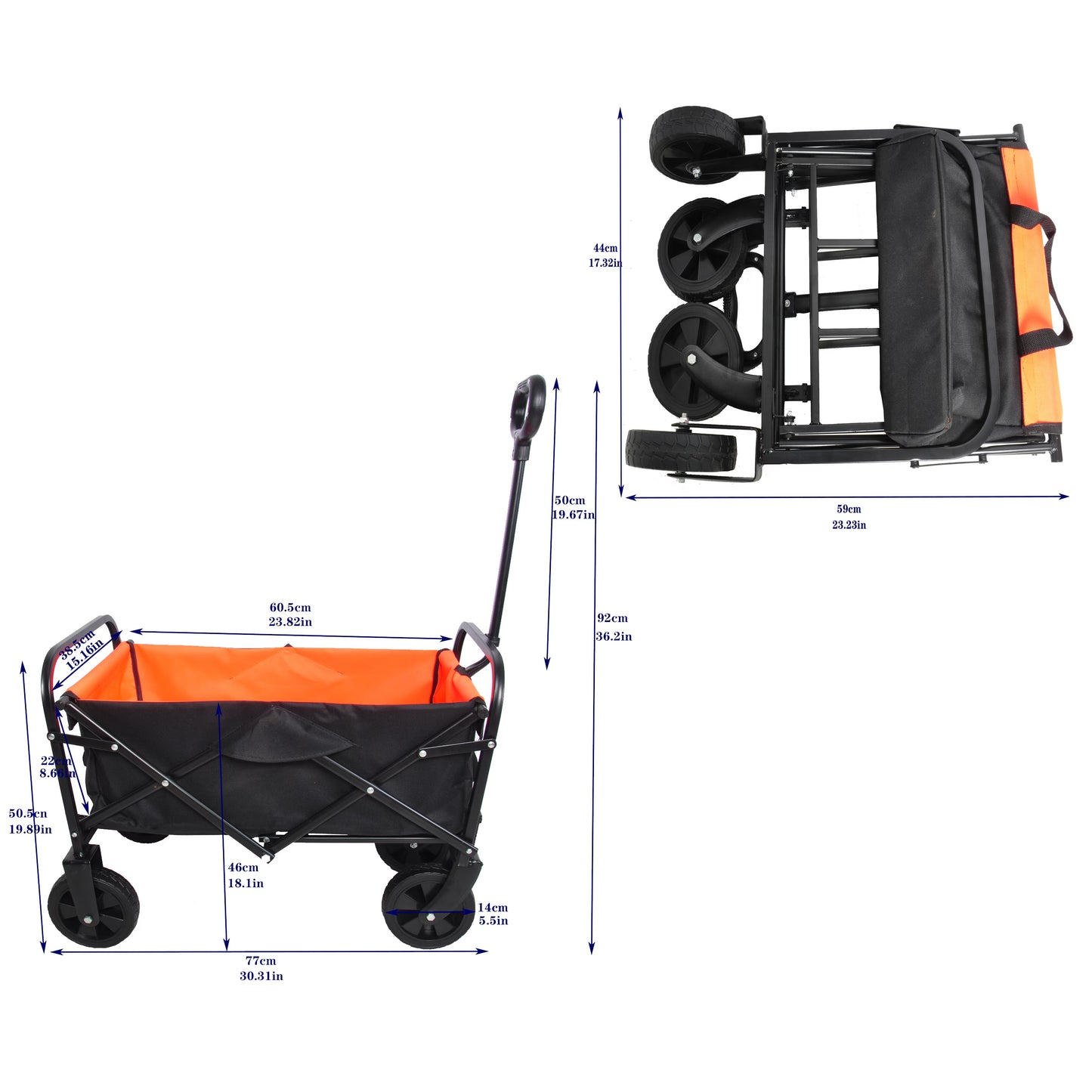 Mini Folding Wagon Outdoor Camper Cart - Lawnbeast