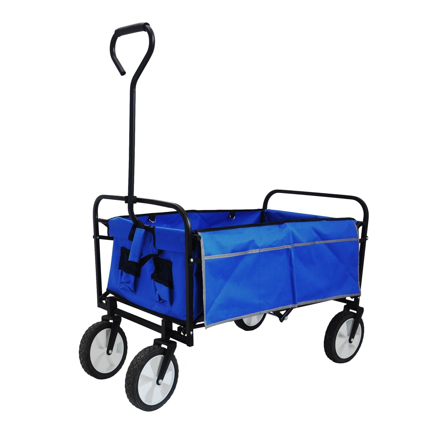 Folding Wagon Garden Shopping Cart - Lawnbeast