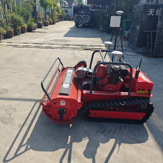 Lawn Mower Gasoline Farm Crawler Wheel Self Propelled Robot Grass Cutter  Lawn Mower